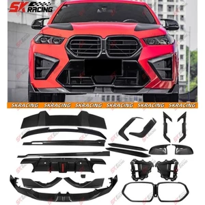 DRY Carbon Fiber Front Rear Lip Spoiler Splitters Bodykit For BMW F96 X6M 24-26 - Picture 1 of 34