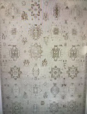 "Alfombra envejecida vintage lavable a máquina nuLOOM Finley en beige 4 X 6"" ¡Nueva! Foto 1 de 4