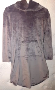 32 Grad Hitze grau klein Fleece Nachtwäsche Plüsch Stretch Pullover Hoodie grau - Bild 1 von 2