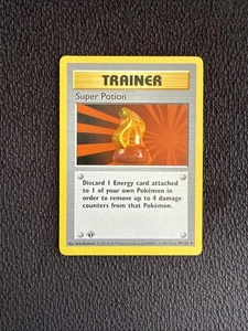 Pokemon Juego de Cartas Coleccionables Super Poción 90/102 1ª Edición Conjunto Base Entrenador Sin Sombras - Imagen 1 de 6