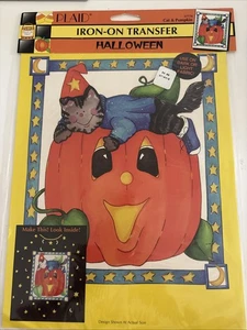 Karo Bügeltransfer "Katze & Kürbis" Halloween Motiv Farbe 57776 1994 NEU - Bild 1 von 5