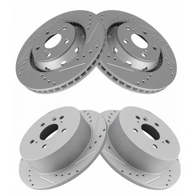 Front and Rear Brake Rotors Set For 2009-2015 Toyota Venza - Image 1 of 4