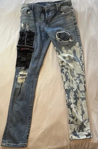 Denim slim droit mode couleur bleu TAKER W34 X L32 - Photo 1/8