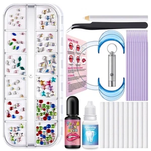 Tooth Gem Kit Crystals Jewelry With Glue Tooth Ornaments Jewelry UFSG - Picture 1 of 5