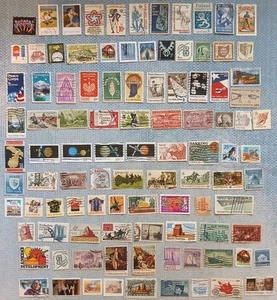 U.S.A. Philatelic Stamp Lot - 100 Different - Used/On & Off Paper/Happy 4th! - Picture 1 of 8