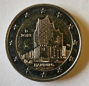 Sehr seltene Sammler Währungs Münze 2 EURO DEUTSCHLAND, Die Elbphilharmonie 2023 - Bild 1 von 2