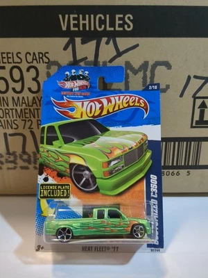 2011 Hot Wheels Heat Fleet Customized C3500 Green See Yaa! License Plate Rare - Image 1 of 4