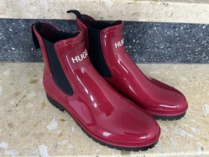 Hugo Boss Damen Stiefel Dunkelrot Stiefeletten Gr. 39 - Bild 1 von 4