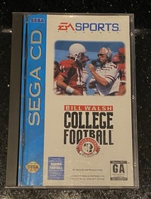 Bill Walsh College Football Sega CD EA Sports CIB Complete In Box Excellent Cond
