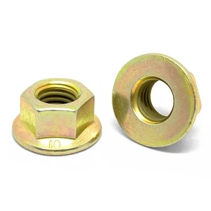 (55 Stück) M6-1.0 Klasse 10 Sechskant Flanschmuttern Zink gelb - Bild 1 von 1