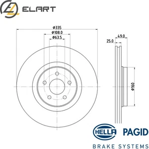 2x BRAKE DISC 8DD 355 134-631 FOR FORD FOCUS/III/Turnier R9DB/R9DC/R9DD 2.0L - Picture 1 of 8