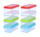 8/16pcs Food Storage Containers Leakproof Freezer Safe BPA-Free Reusable Plastic