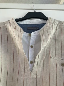 John Rocha Shirt 2xl Xxl 28 Inch Pit To Pit LINEN BLEND .. TUNIC STYLE - Picture 1 of 4
