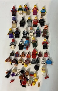 LEGO Lot of 21 Minifigures + Over 60 MInifigure Parts -Batman Avengers Spiderman - Picture 1 of 8