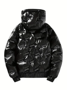 New Men's Heavy-Duty Winter Jacket Cold Weather Outerwear Hooded Windproof Coat - Picture 1 of 14