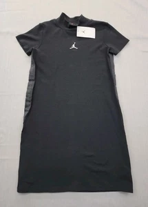 New Nike Jordan Youth Girls Ribbed Essential Dress Black Size Large (12-13 yr) - Picture 1 of 12