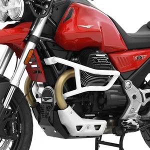 Protection contre les chutes ZIEGER compatible avec Moto Guzzi V85 TT blanc - Photo 1 sur 4