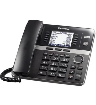 Panasonic KX-TGW420 DECT 6.0 1.90 GHz Corded/Cordless Phone - Desktop - Black - Image 1 of 4