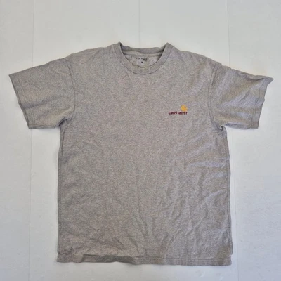 CARHARTT T-Shirt Medium Grey Men's 100% Cotton Casual Embroidered Logo - Image 1 of 4