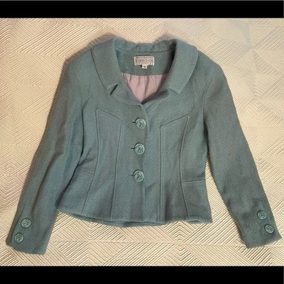 Chaqueta boucle vintage Saks 5th Avenue con increíbles botones florales, talla 4 Foto 1 de 4