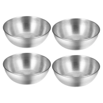  4 Pcs Ciotola Di Condimento Ciotole Preparazione in Acciaio Inossidabile - Immagine 1 di 4