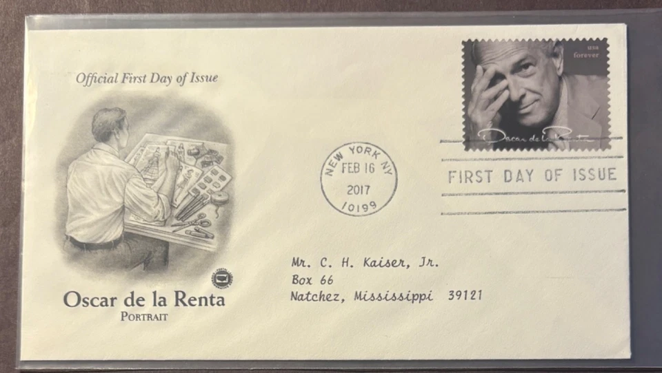 #5173a Oscar de la Renta address FDC on PCS cachet - Image 1 of 1