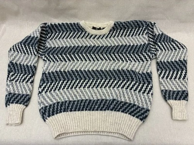 Vintage Structure Men’s Pullover Sweater Fall Stripes Wool Grandpa M - Image 1 of 4