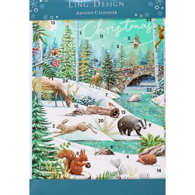 LING DESIGN Traditional Picture Advent Calendar Magical Winter Animals Christmas Countdown