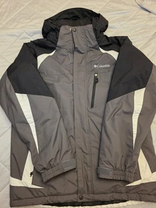 Columbia Men's Jacket Waterproof  Black/ Gray Size Medium - Picture 1 of 10
