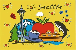 Cartolina Stato di Washington Seattle Space Needle come nuova   - Foto 1 di 1