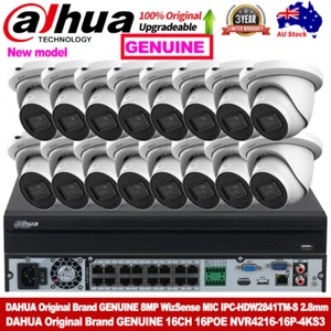 DAHUA Brand Original 16CH 16POE CCTV SyStem Kit 8MP WizSense MIC IP Camera lot - Picture 1 of 21