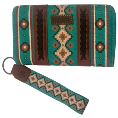 New Montana West × Wrangler Wristlet Western Wallet Boho Aztec - Image 1 of 4