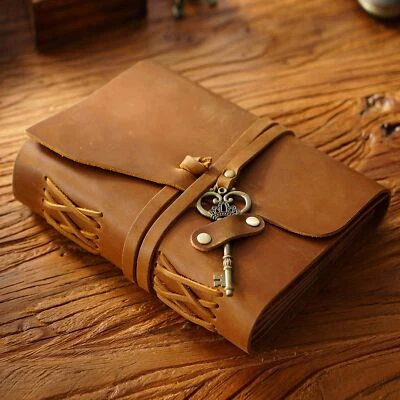 Traveler Distressed Vintage Leather Paper Notebook Magic Diary Journal 300 Pages - Image 1 of 4