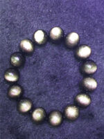 Genuine Natural Golden Eyes Obsidian Gold Flash Gems Beads Stretch Bracelet 8mm
