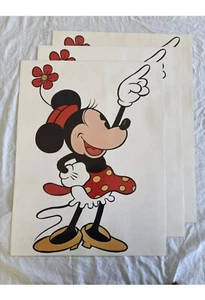 RARO lotto di 3 stampe artistiche vintage Minnie Mouse 16 1/2” X 21 1/2” - Foto 1 di 11