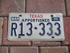 Texas 1995 angebrachtes Nummernschild # R13 333