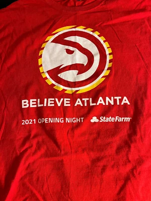 Atlanta Hawks Opening Night 2021 t shirt Stadium Give away Super clean Tre young - Image 1 of 2
