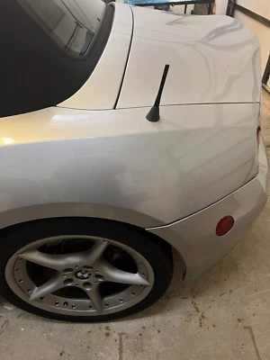 4" inch Short Black Aluminum Antenna Power Rod Mast AM/FM for BMW Z4 2003-2016 - Image 1 of 4