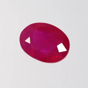 GGT Certified Natural Ruby 1.01cts Pinkish Red Color Heated - Picture 1 of 6