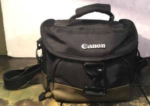 Canon Camera Bag Digital DSLR Padded Adjustable Strap Compartments Pockets Black - Picture 1 of 5