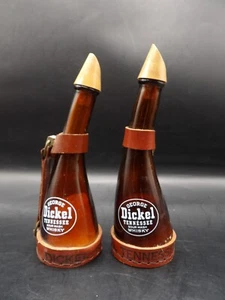 Arnés de cuero para botella de whisky George Dickel Tennessee miniatura sal y pimienta - Imagen 1 de 6