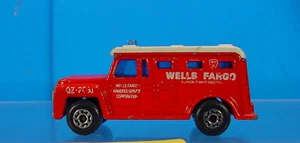 MB-260-1978 LESNEY MATCHBOX SUPERFAST #69 CAMION BLINDATO POZZI FARGO ROSSO E BIANCO - Foto 1 di 6