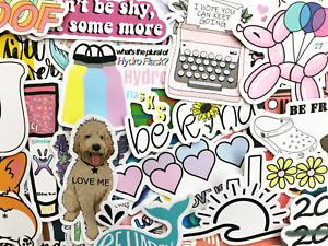 50 Cool Mixed Colors Sticker Lot Fun Pack Skateboard Laptop Car Decals