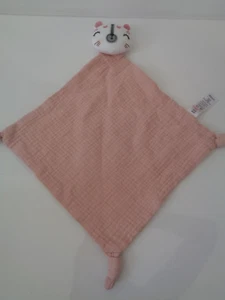 teddy bear baby comforter pink hearts on face f&f tesco sofrt toy - Picture 1 of 5