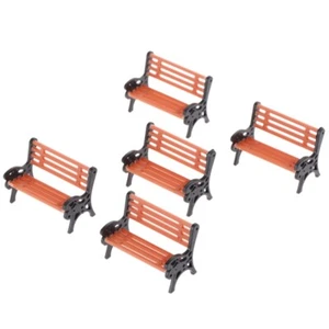 Model Park Bench 1:50 Mini Garden Ornament Miniature Park Bench Craft DIY Decor - Picture 1 of 10