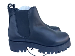 Botas Steve Madden Bleeker de cuero negro para mujer talla 6,5 - Imagen 1 de 6