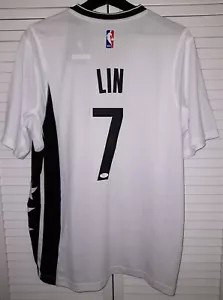 JSA COA Jeremy Lin Signed Autograph Adidas Swingman Brooklyn Nets Sleeved Jersey - Picture 1 of 12