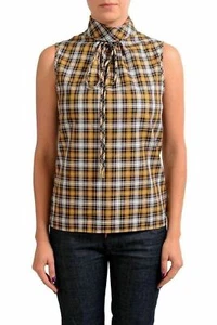 Dsquared2 Women's Multi-Color Checkered Sleeveless Blouse Top US XS IT 38 - Picture 1 of 4