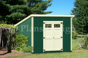Schuppen Pläne, 10' x 10' Deluxe moderner Dachstil #D1010M, kostenlose Materialliste - Bild 1 von 2