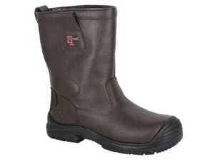 Botas de seguridad Grafters M922B ajuste ancho puntera de acero y entresuela marrón - Imagen 1 de 2